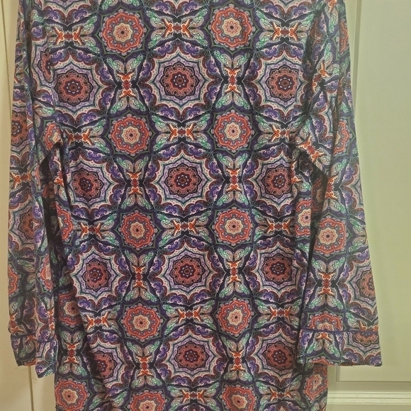Victoria's Secret Mayfair Comfy Sleepshirt Boho Print Pink Purple Size Small/P - Picture 4 of 10